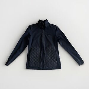 Lauren Ralph Lauren Quilted Jacket Full Zip Athleisure Light Womens Sz XS Black